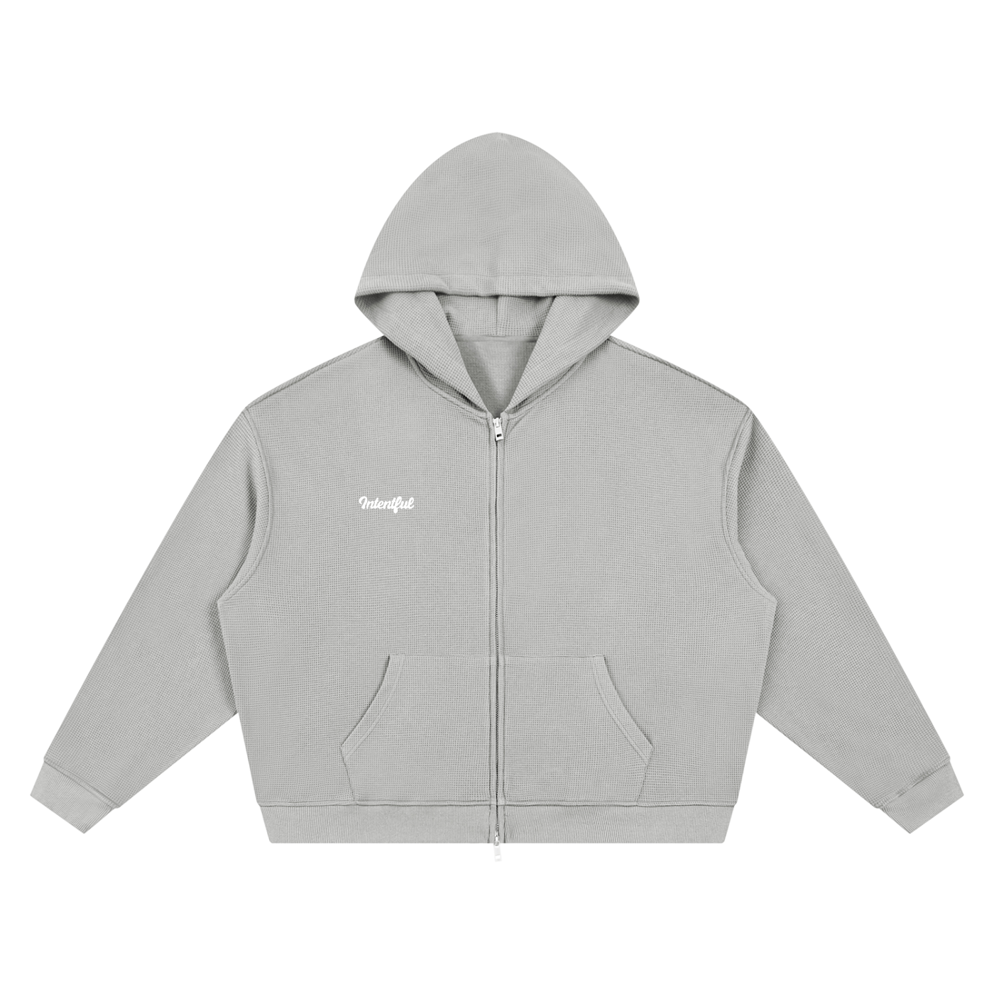 Resilience Waffle Boxy Full Zip Hoodie