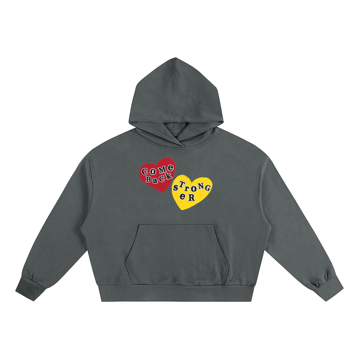 Comeback Stronger Hoodie- Grey