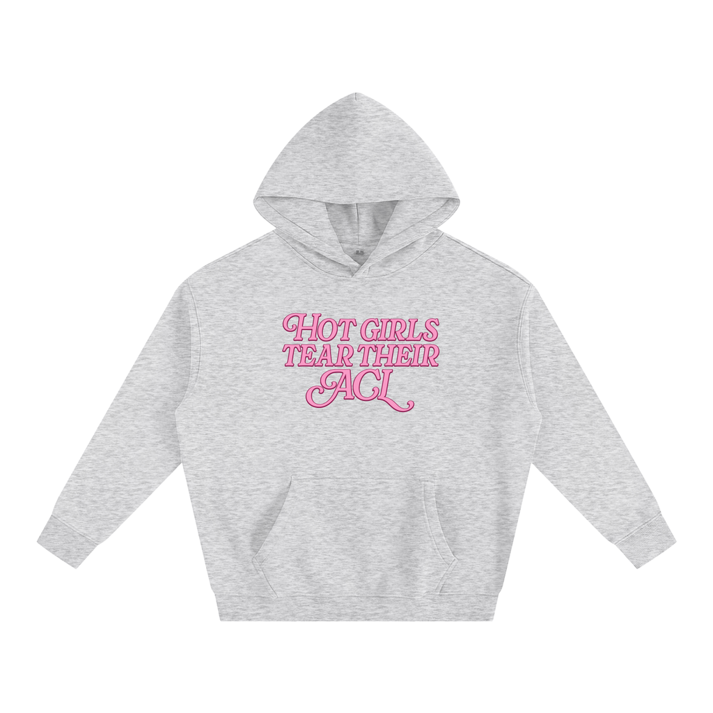 Hot Girls Hoodie- Pink/Grey